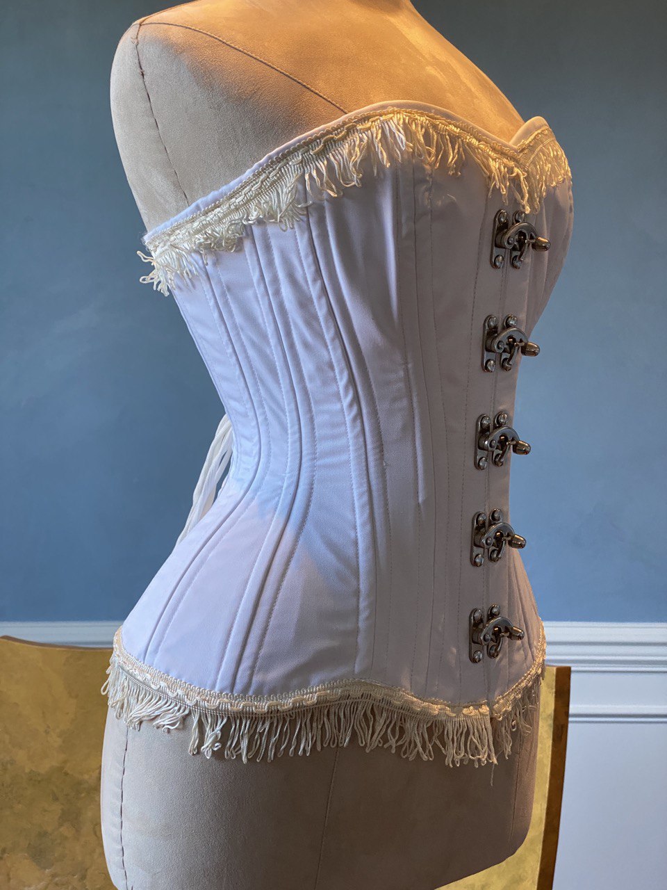 Vintage satin full bust historical pattern corset with 40 steel bones. –  Corsettery Authentic Corsets USA