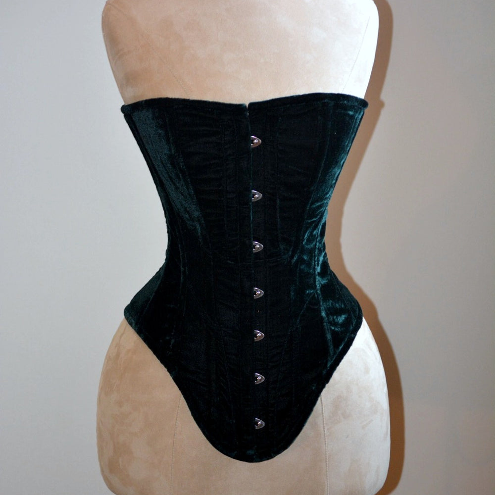 
                  
                    Historical pattern Edwardian overbust corset from velvet. Steelbone custom corset, renaissance, gothic, steampunk, bespoke, victorian Corsettery
                  
                