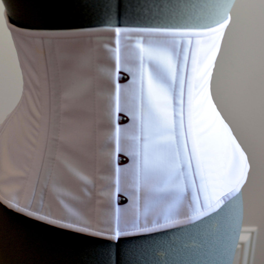 Real double row steel boned waist corset from cotton. Waist training fitness edition, vintage, everyday, tight lacing, steampunk, bespoke Corsettery