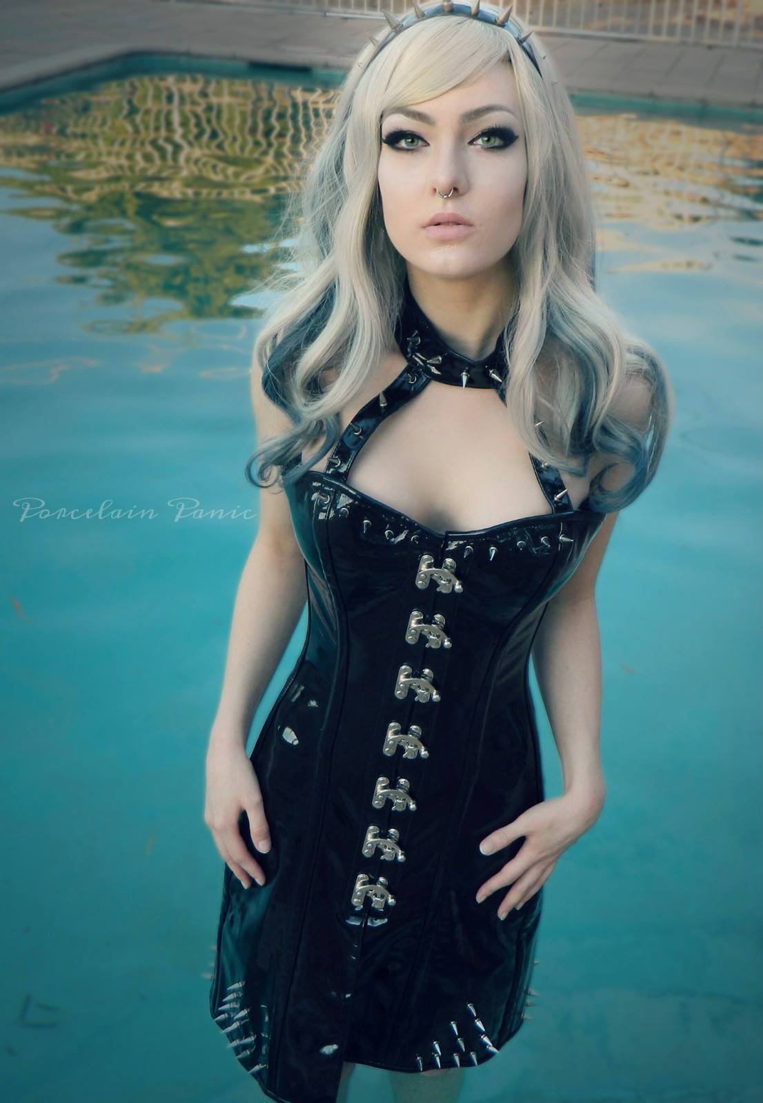 Exclusive PVC corset dress designed by Porcelain Panic. New Year and Christmas gift, authentic made to measures corset, gothic shiny glossy 38 / Red Exclusive PVC corset dress designed by Porcelain Panic. New Year and Christmas gift, authentic made to measures corset, gothic shiny glossy 38 / Red