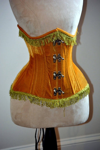 Corsetto In PVC Sotto Seno Con Doppia Stecca In Acciaio – Fatto A Mano UK, Taglie 3XS-7XL, Nero