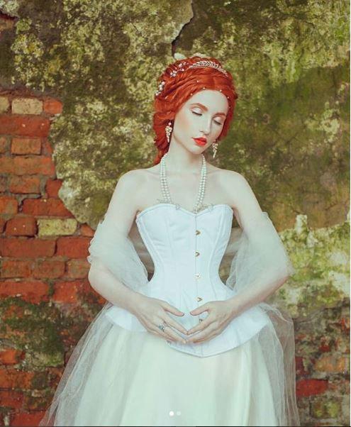 Vintage Style Victorian Wedding Dress With Corset All Natural