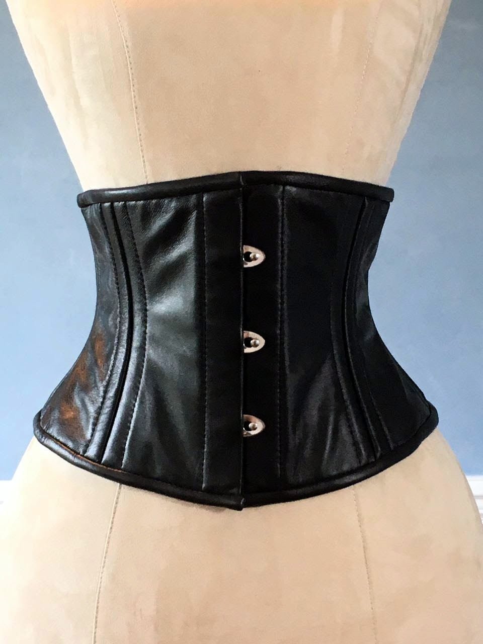 Real Double Row Steel Boned Waspie Corset From Cotton. Waist Training  Fitness Edition. Gothic, Steampunk, Custom Made Steel-boned Corset 
