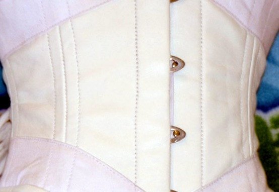 Lambskin and cotton waist steel-boned authentic corset for waist train –  Corsettery Authentic Corsets USA