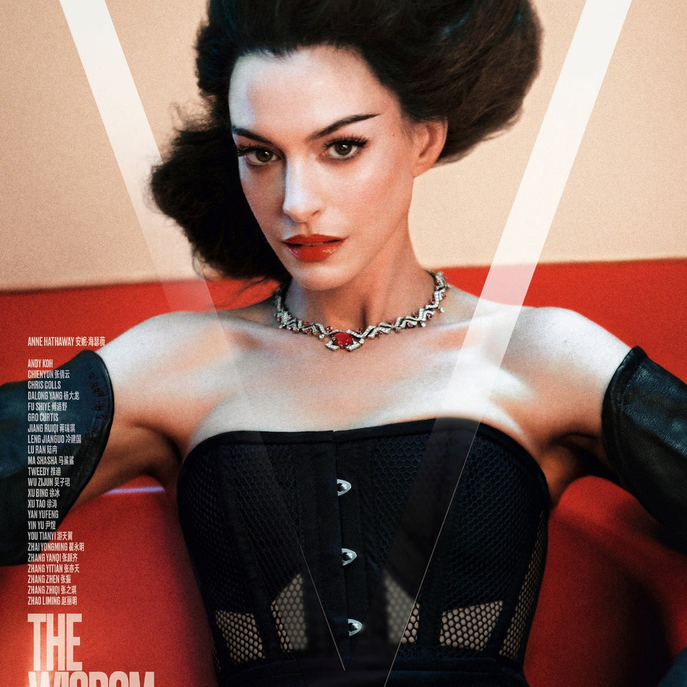 Anne Hathaway in Corsettery corset for V magazine cover
