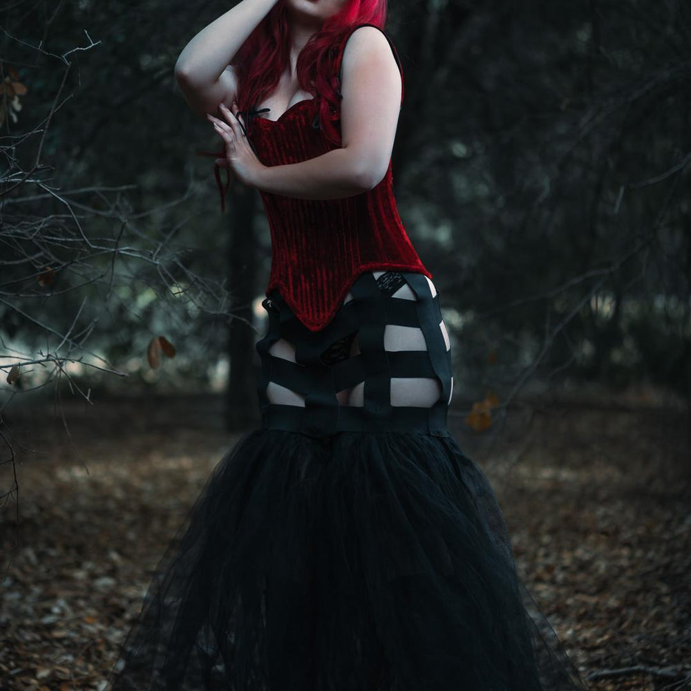 Gothic velvet corset