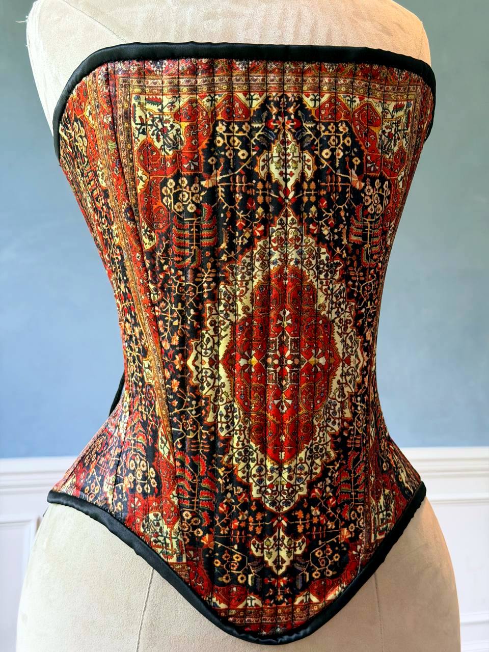 The Woven Archive Corset. Heritage Textiles Corsets Collection Corsettery