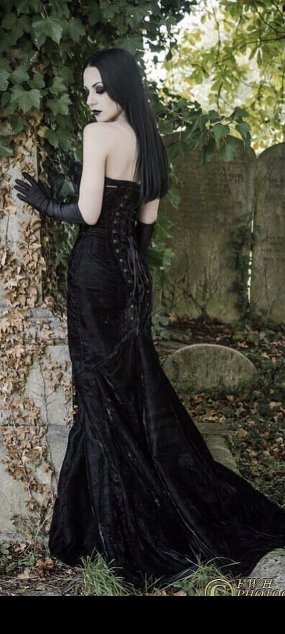 Dark Couture Dress, Luxury Gothic Dress, Dramatic Dark Wedding