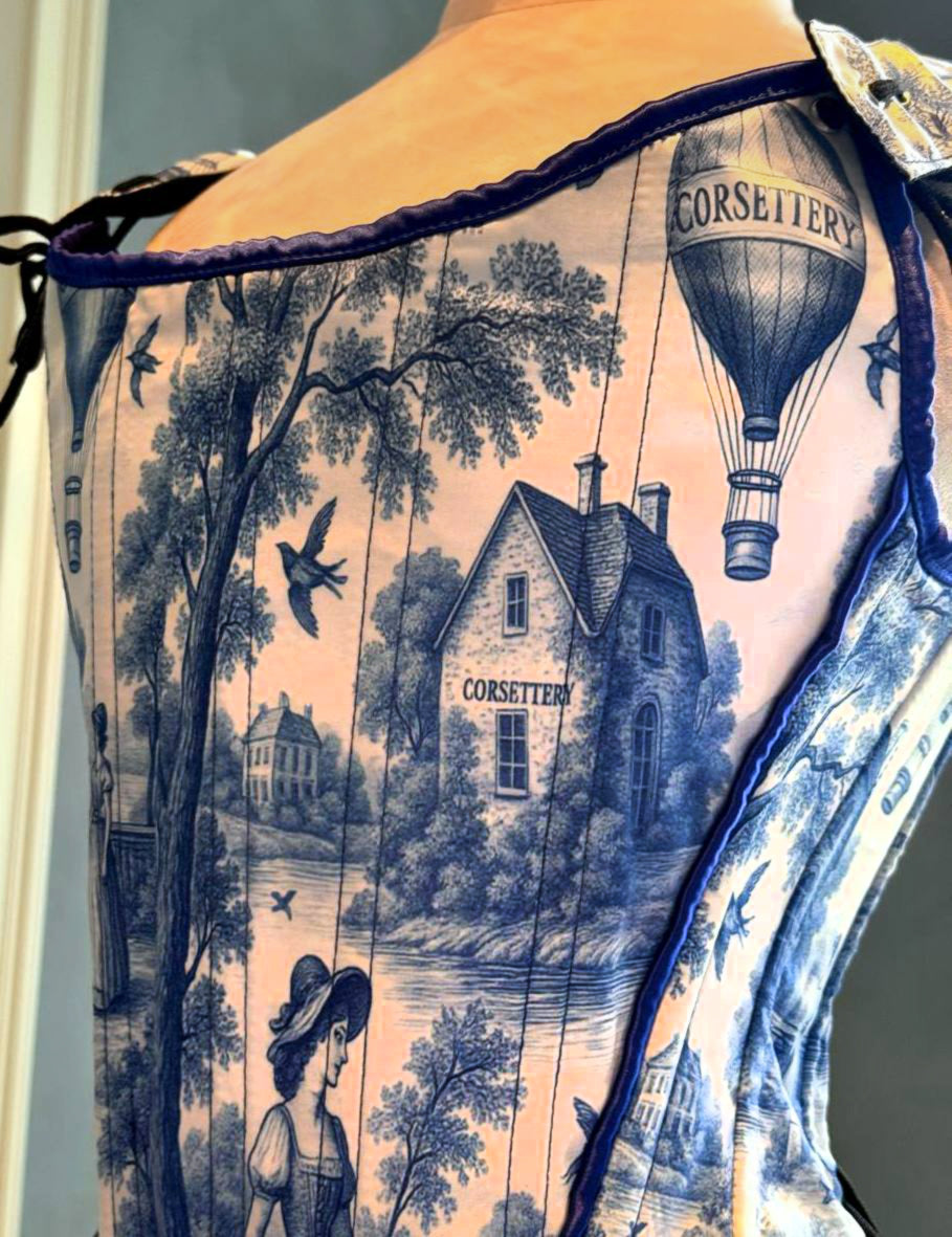 Les Jours Calmes. Overbust Corset with Straps. Chapter I from Les Rêves Lacés Collection. Corsettery Authentic Corsets USA