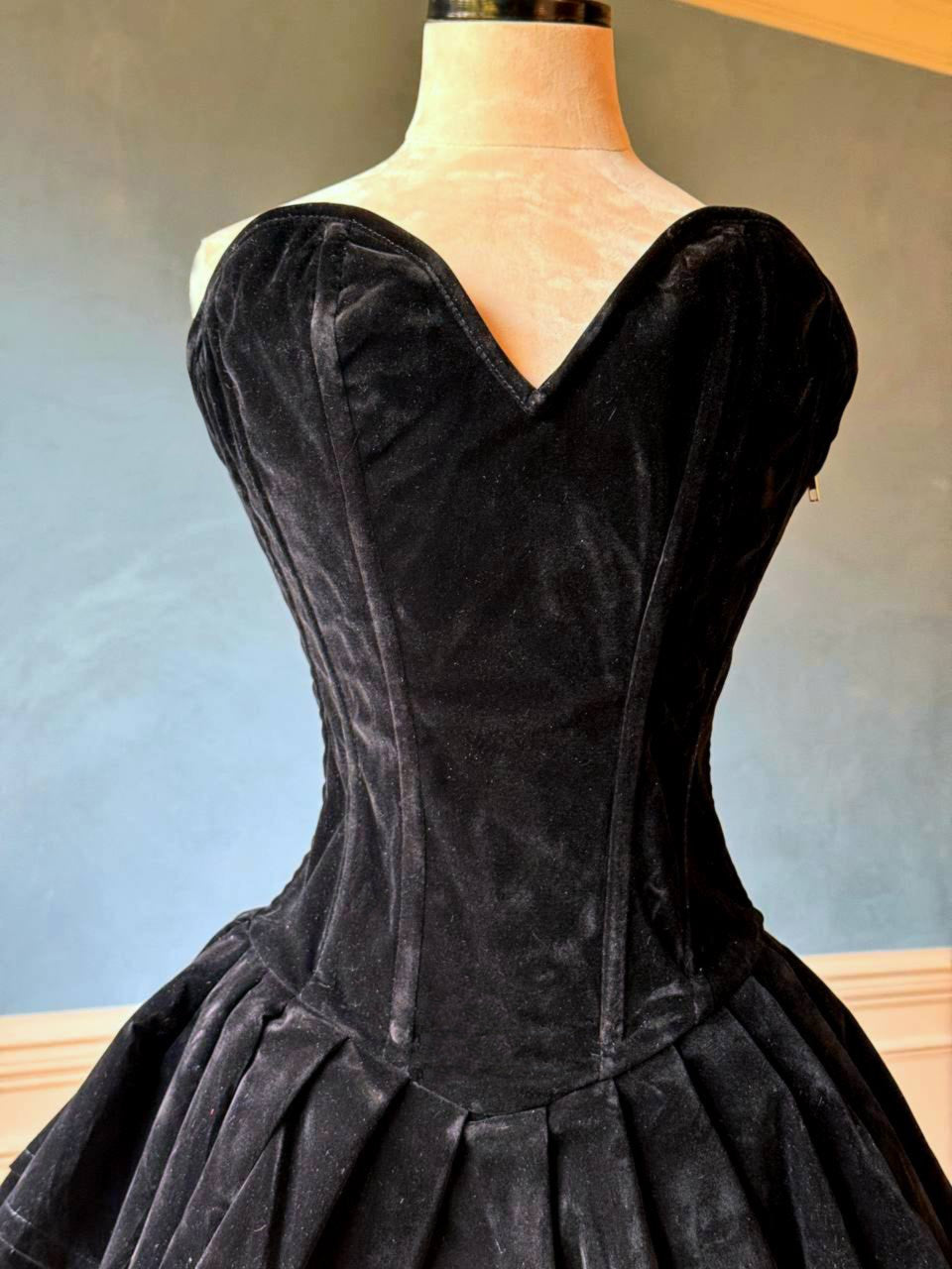 Wednesday Addams-Inspired Black Mini Dress with Corset & Layered Skirt Corsettery Authentic Corsets USA Wednesday Addams-Inspired Black Mini Dress with Corset & Layered Skirt Corsettery Authentic Corsets USA
