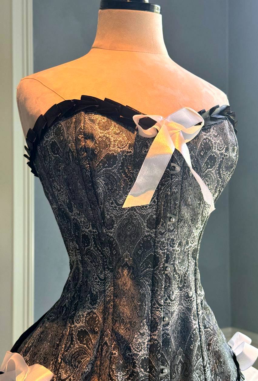 The Midnight Paisley Corset – Pastoral Dreams of Versailles Corsets Collection Corsettery Authentic Corsets USA