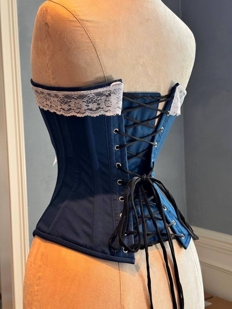 The Blue Nights Elegance Corset – Pastoral Dreams of Versailles Corsets Collection (Copy) Corsettery Authentic Corsets USA