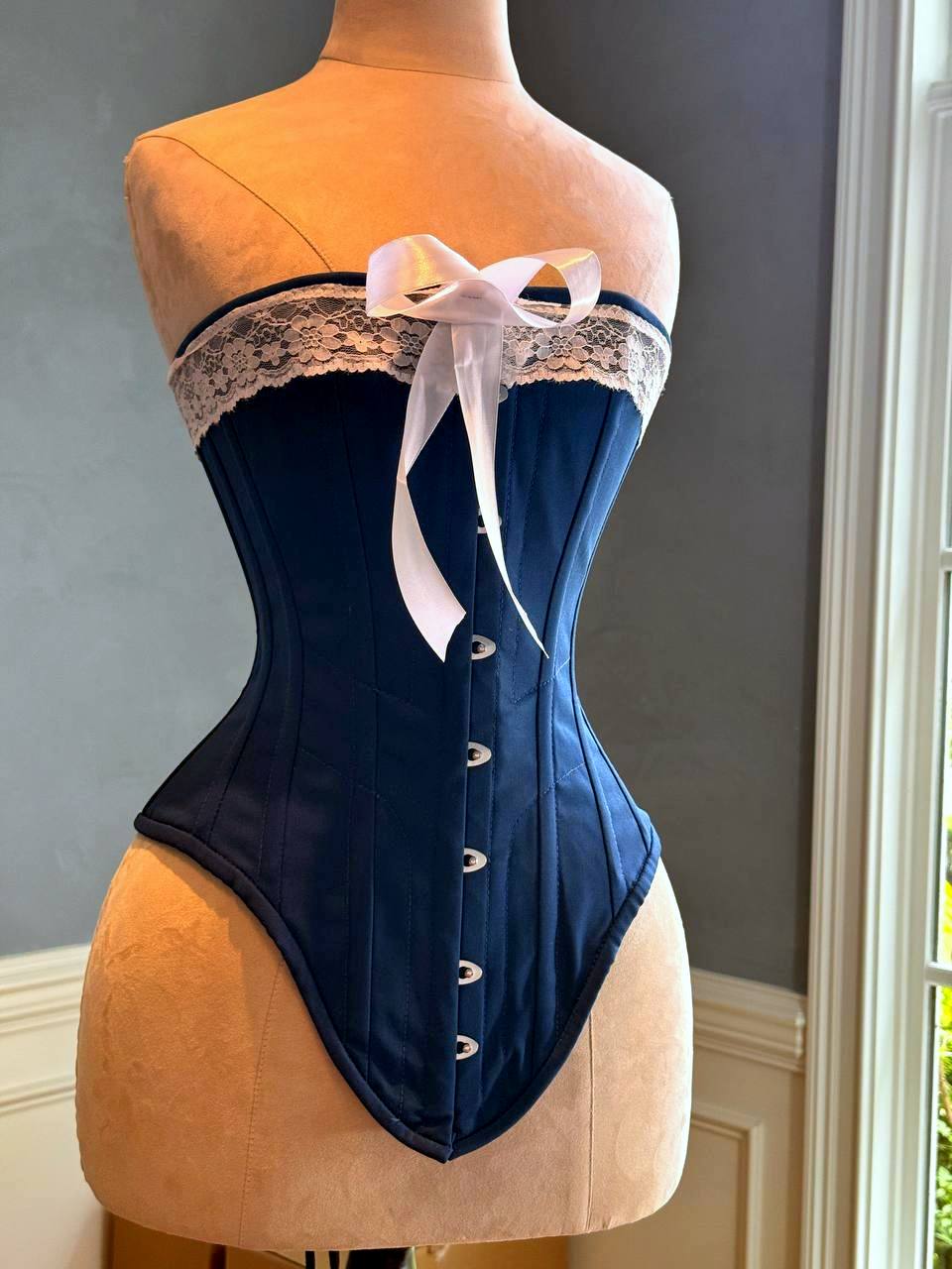 The Blue Nights Elegance Corset – Pastoral Dreams of Versailles Corsets Collection (Copy) Corsettery Authentic Corsets USA
