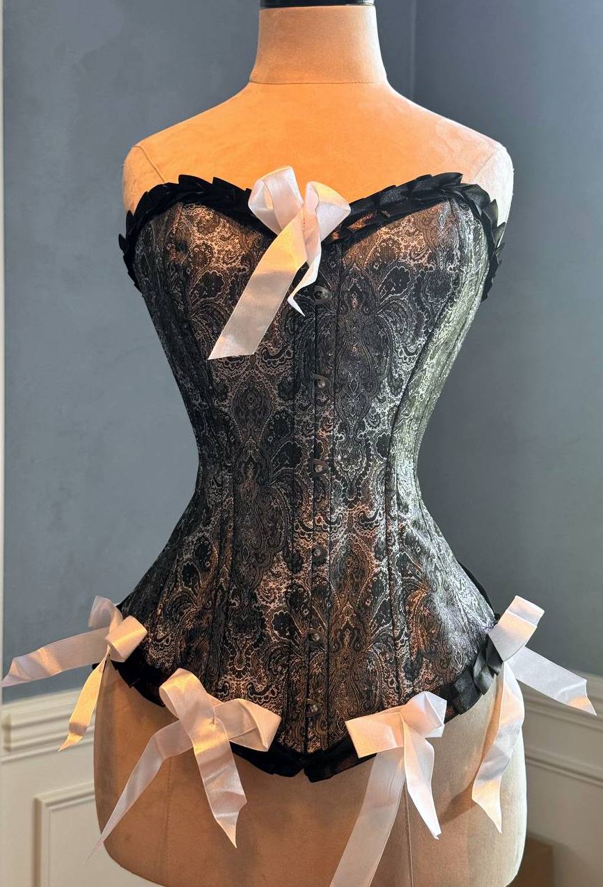 The Midnight Paisley Corset – Pastoral Dreams of Versailles Corsets Collection Corsettery Authentic Corsets USA