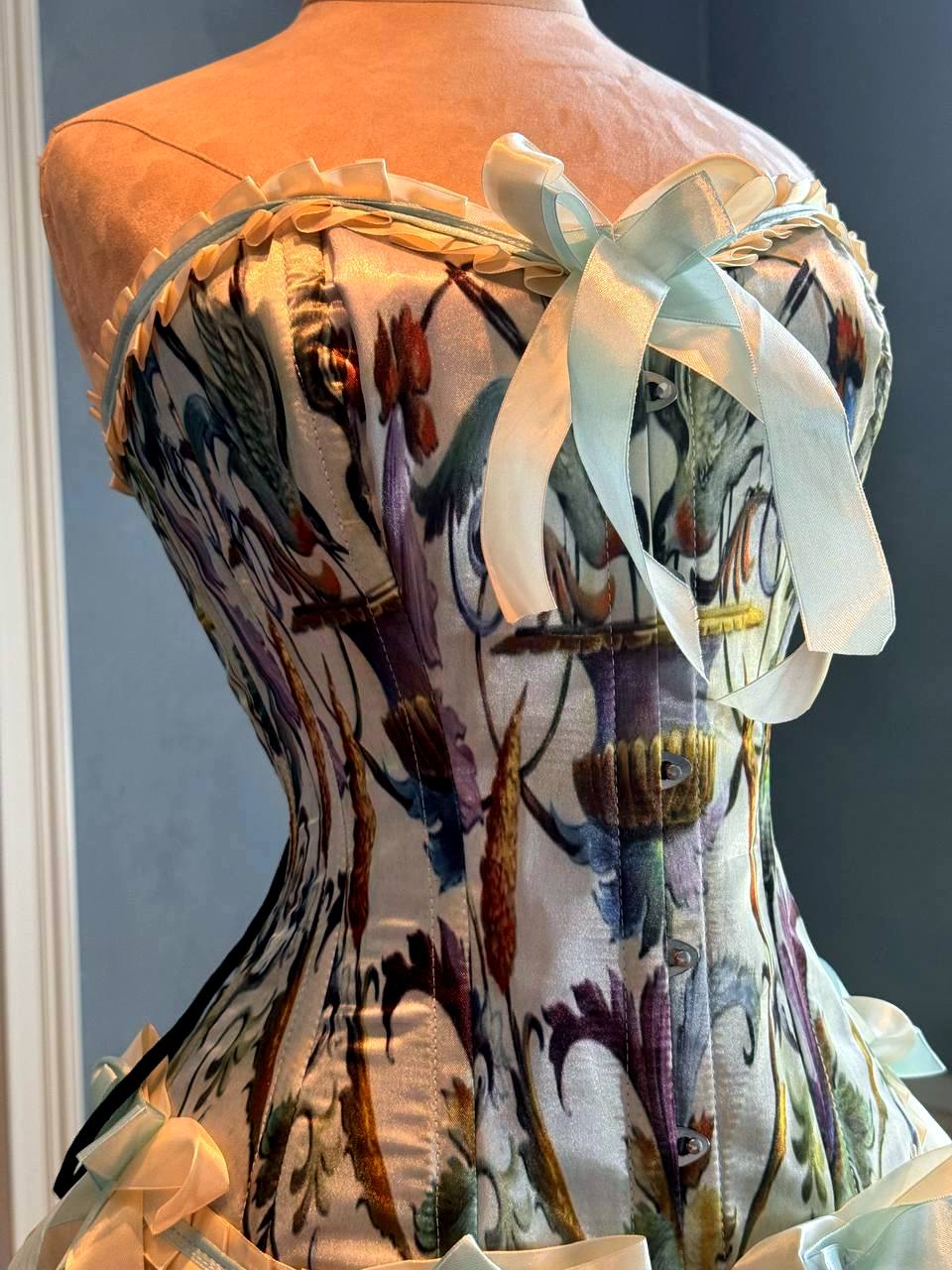 The Fresco Dreams Corset – Pastoral Dreams of Versailles Corsets Collection Corsettery Authentic Corsets USA