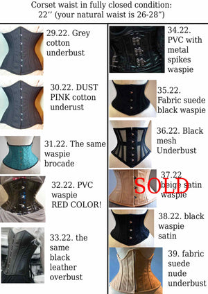 URGENT ORDERS FROM STOCK Corsettery Authentic Corsets USA