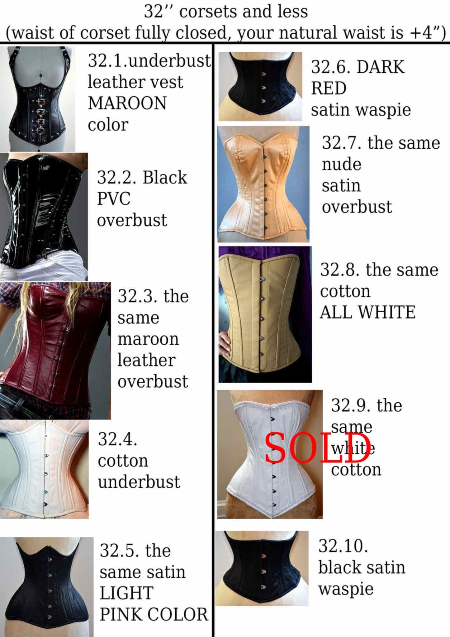 URGENT ORDERS FROM STOCK – Corsettery Authentic Corsets USA