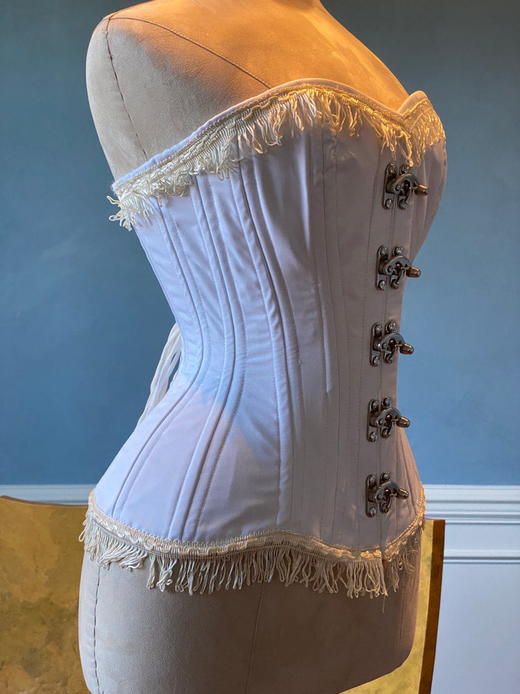 Denim overbust corset from Corsettery Western Collection, blue denim corset
