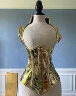 등받이가 높은 고딕 스타일의 금색, 검정색 또는 은색 조끼 코르셋. 고딕 빅토리아, steampunk 저렴한 저렴한 코르셋, 여자 친구의 선물, 역사적인 코르셋