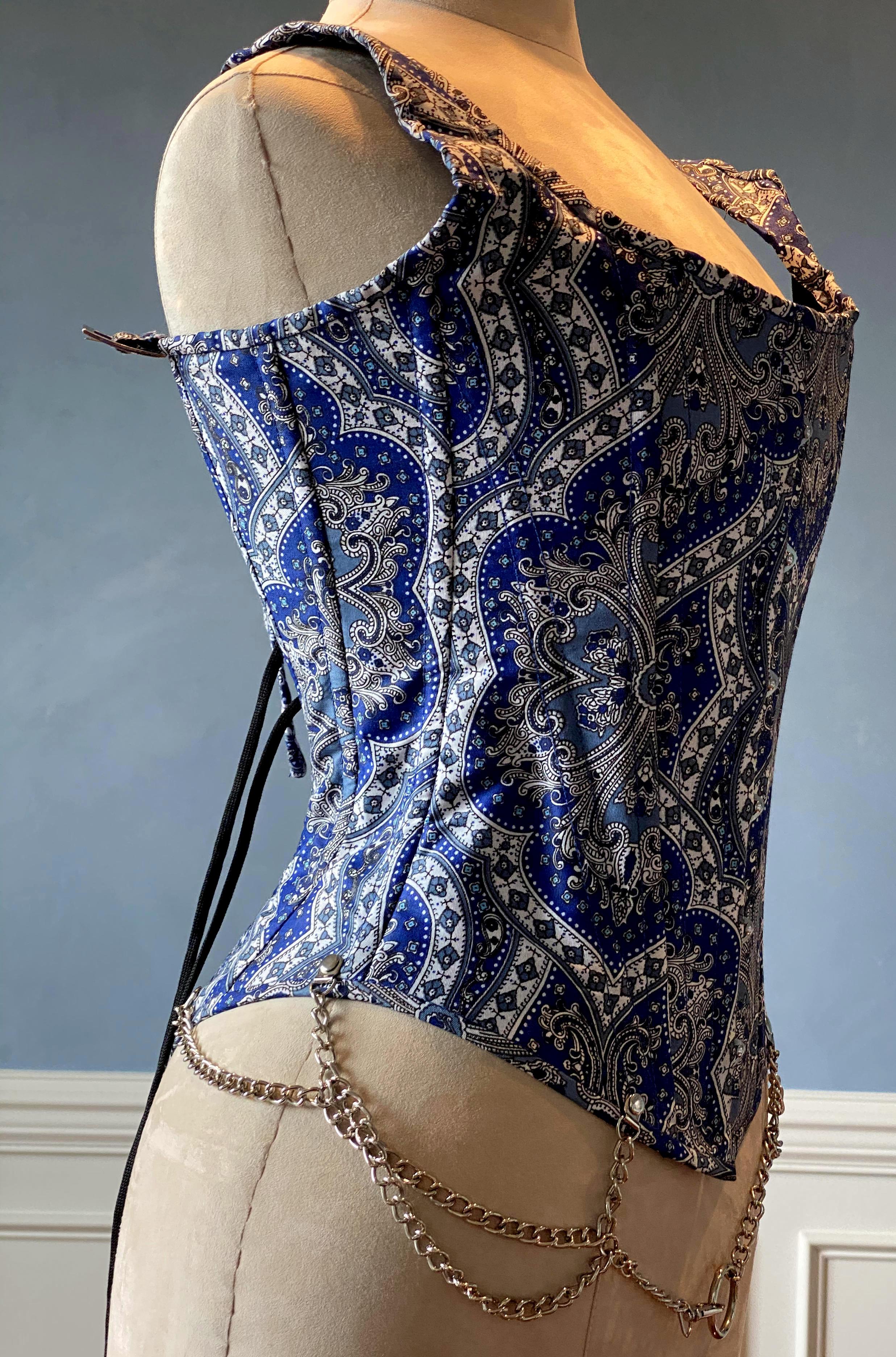 Classic brocade overbust corset vest inspired by Audrey Hepburn with s –  Corsettery Authentic Corsets USA