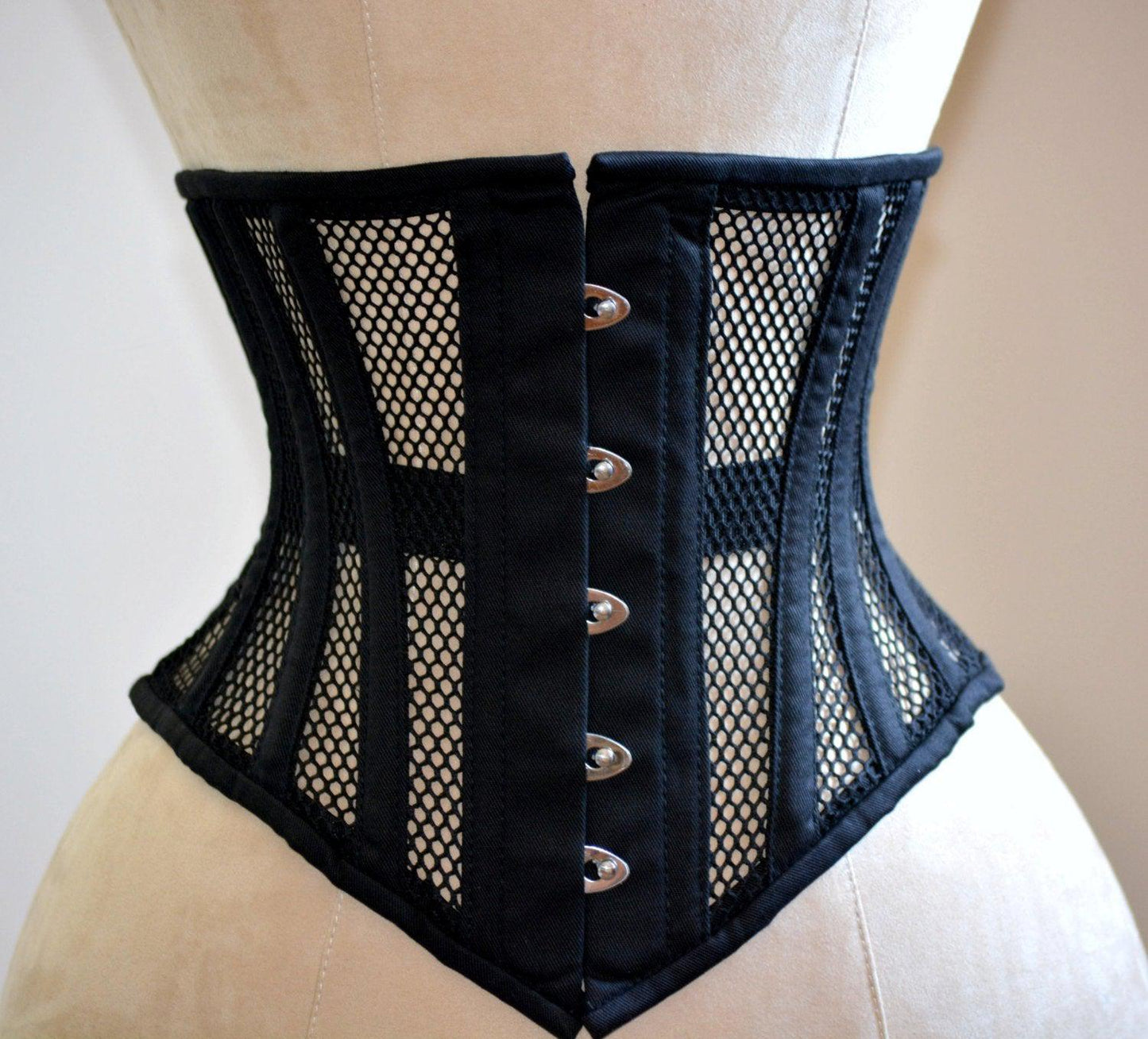 Real Double Row Steel Boned Underbust Corset From Real Brown Suede