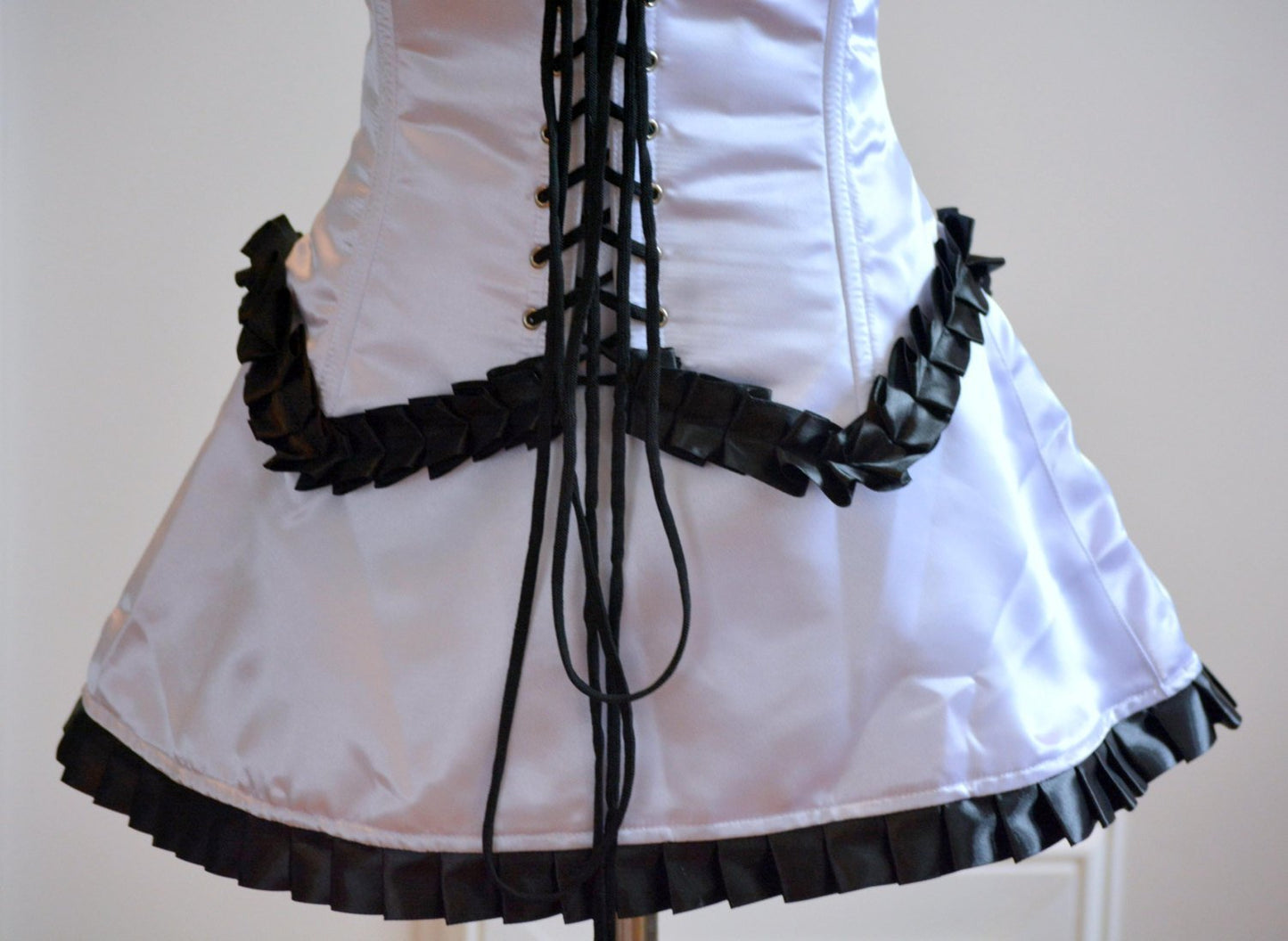 Steel boned underbust corset and skirt Maid Kakouen Myousai cosplay Masaki. Waist training corset, Maid costume, authentic corset 36 / As on the