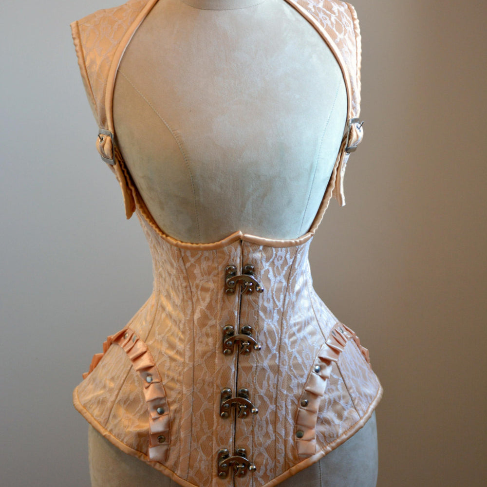 
                  
                    Vest corset in steampunk style with high back. Gothic Victorian, steampunk affordable corset Corsettery
                  
                