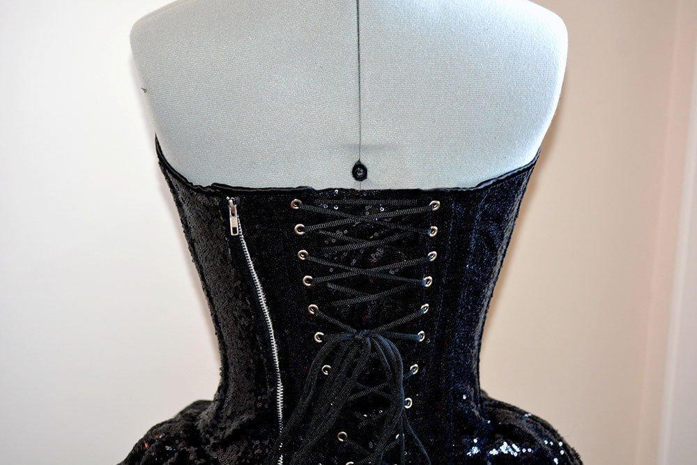 Authentic Corset Dress with Mini Fluffy Skirt, Sequins or Satin Fabric. Prom, Valentine, Mini Wedding Dress 22 / Violet Sequins with Bows Authentic Corset Dress with Mini Fluffy Skirt, Sequins or Satin Fabric. Prom, Valentine, Mini Wedding Dress 22 / Violet Sequins with Bows