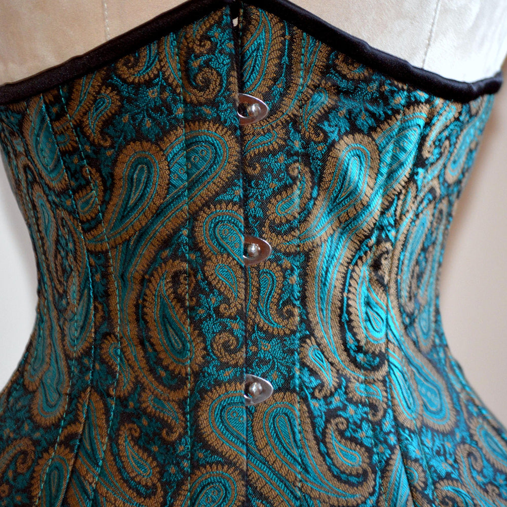 Under Bust Corset - Grey and Teal – EaGenie's Scots 'n Knots