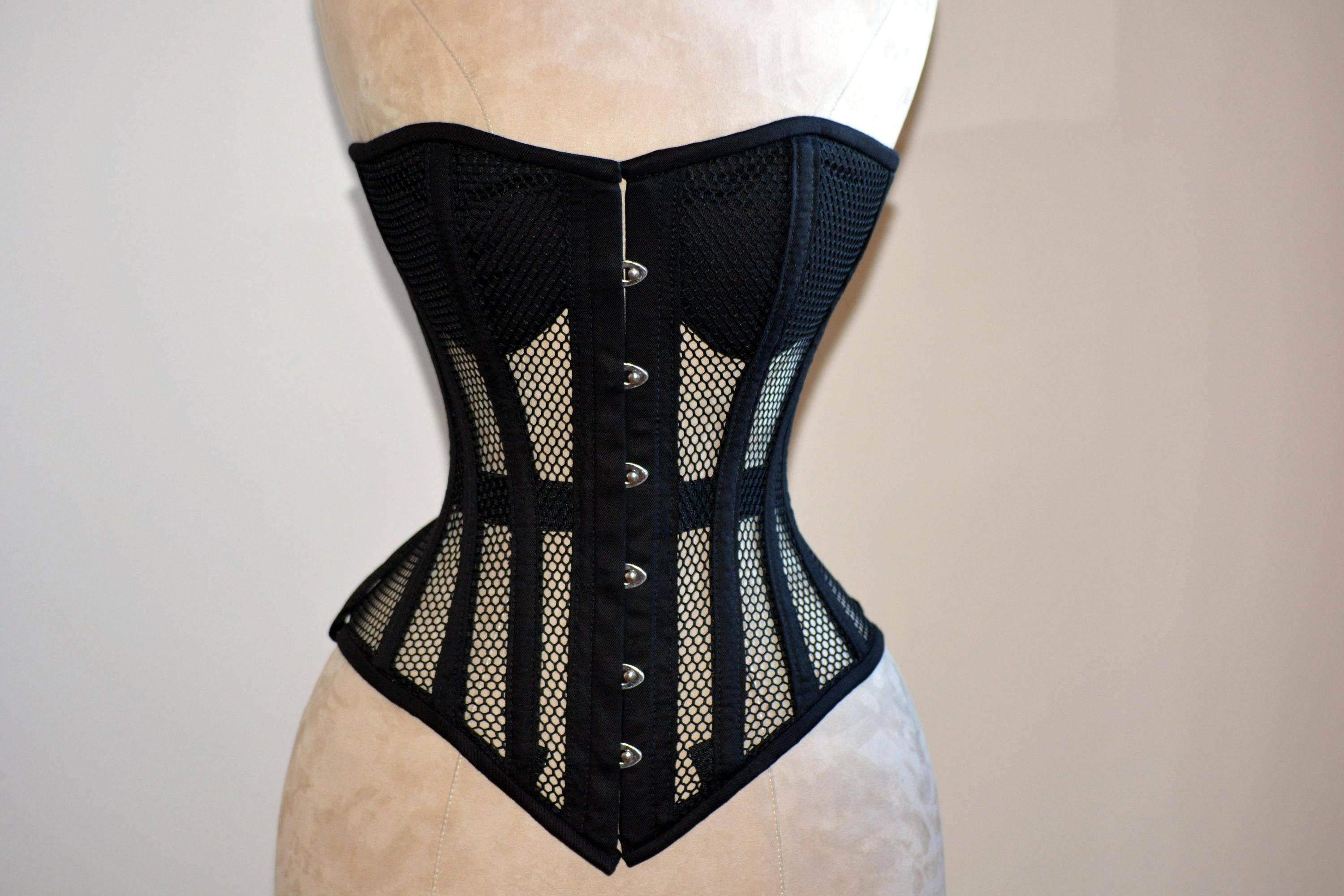 Historical pattern Edwardian overbust corset from pink brocade. Steelbone  wedding corset