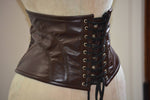 Cosplay waist corset belt from high quality leather on steel bones. Gothic, steampunk, sweet, valentine, gf gift corset belt