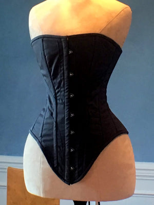 Historical cotton corset: Edwardian overbust corset. Steelbone custom made corset Corsettery