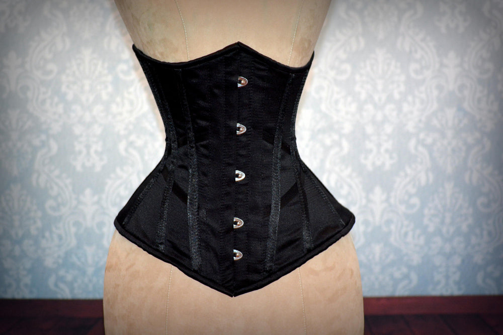 Hourglass made to measures underbust authentic satin corset, only bespoke.