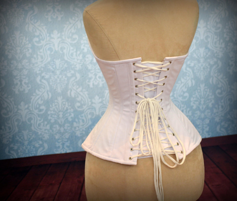 Cotton made to measures overbust authentic corset with long hip-line. –  Corsettery Authentic Corsets USA