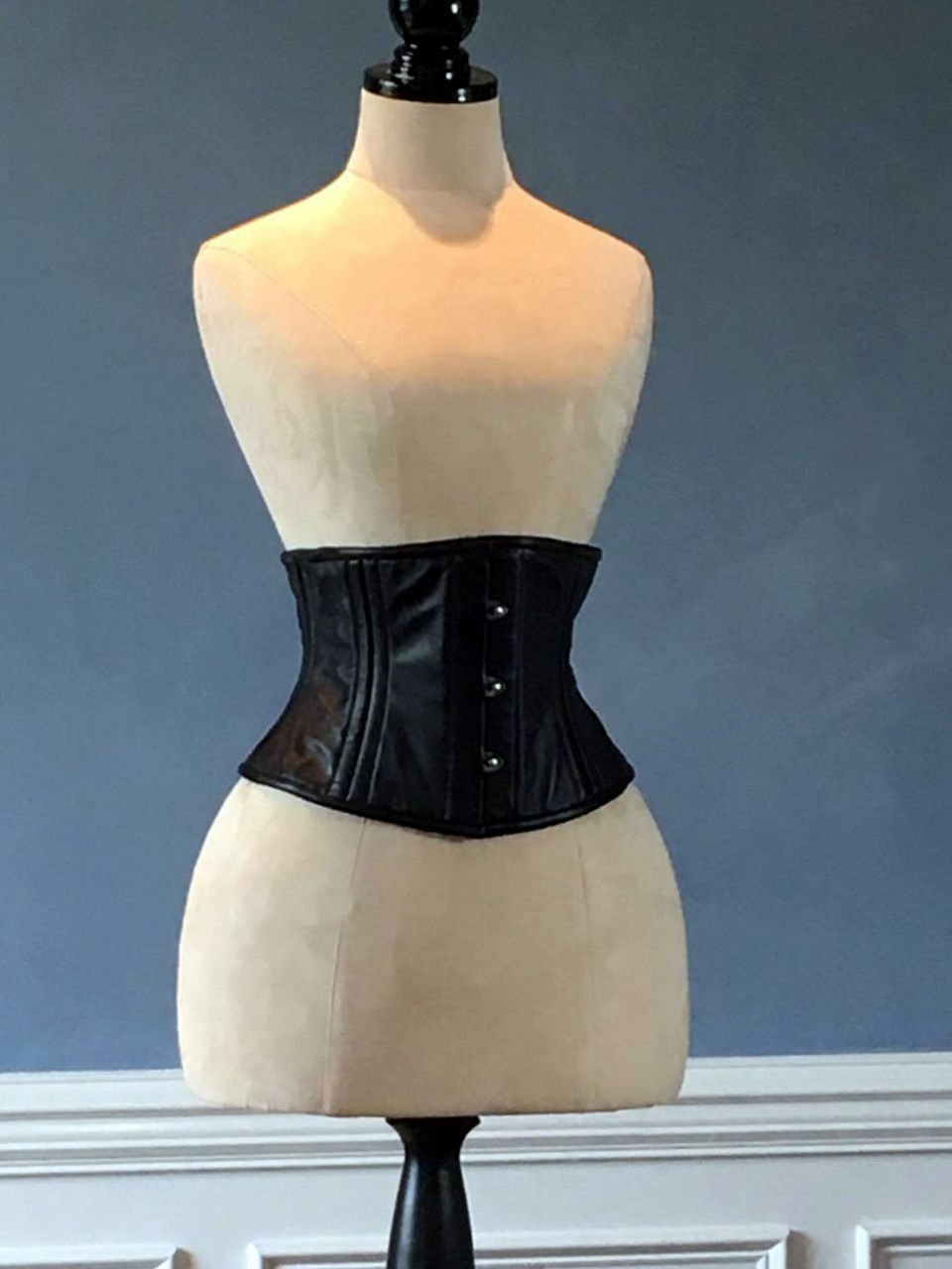 Real leather corset waspie with double bones for tight lacing and waist  training. Gothic, steampunk, valentine, gf gift corset belt