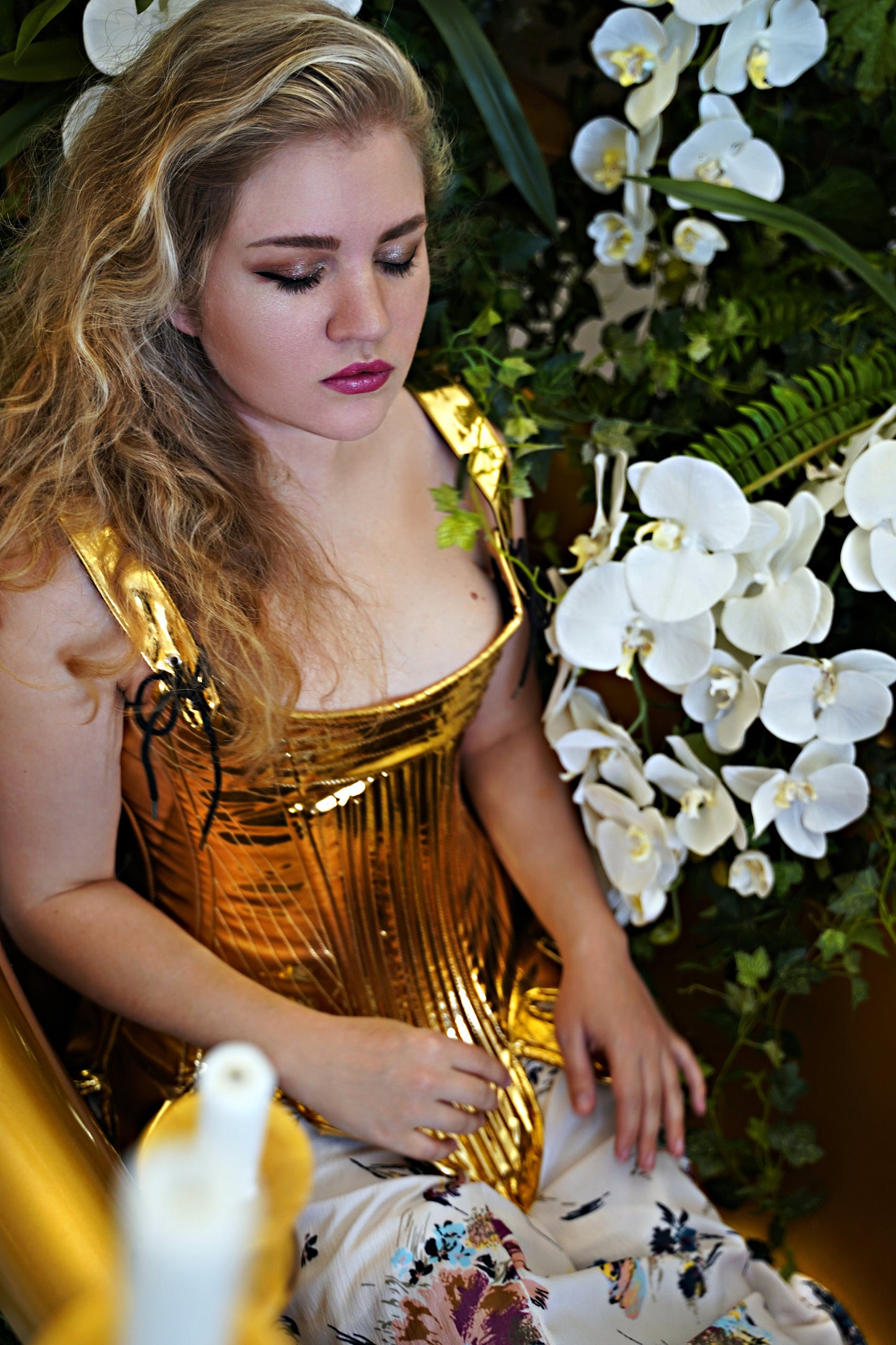 Historical pattern overbust corset vest from gold PVC. Steelbone custo Corsettery Authentic Corsets USA Historical pattern overbust corset vest from gold PVC. Steelbone custo Corsettery Authentic Corsets USA