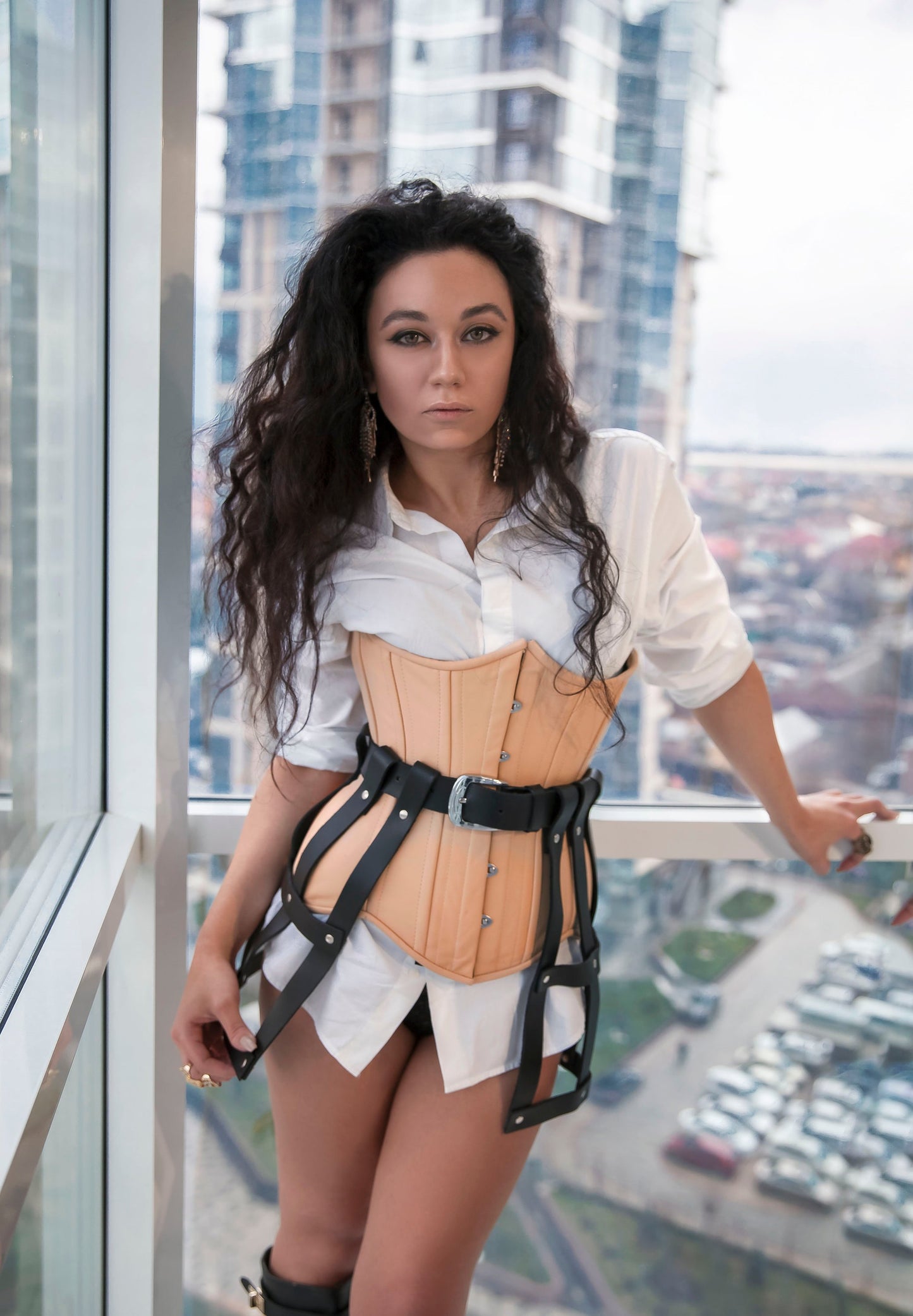 Leather belt harness skirt, made to measures, skirt detail is removabl Corsettery Authentic Corsets USA Leather belt harness skirt, made to measures, skirt detail is removabl Corsettery Authentic Corsets USA