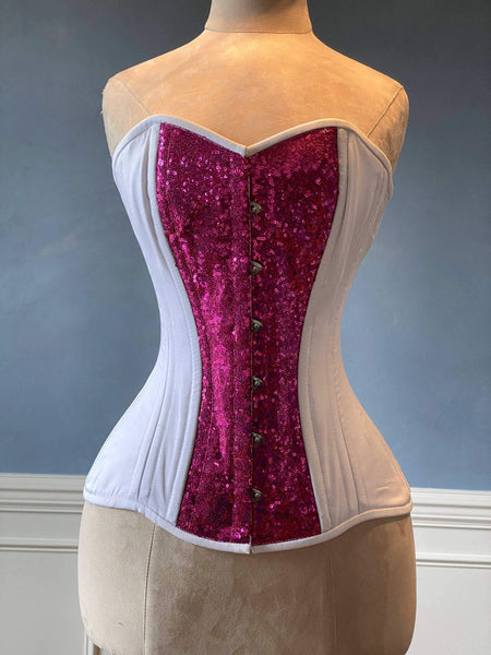 Tuna Sushi shiny sequins and cotton overbust authentic corset with