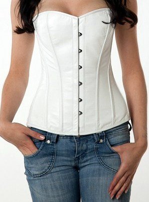 Lambskin short overbust sweetheart steel-boned authentic corset Corsettery