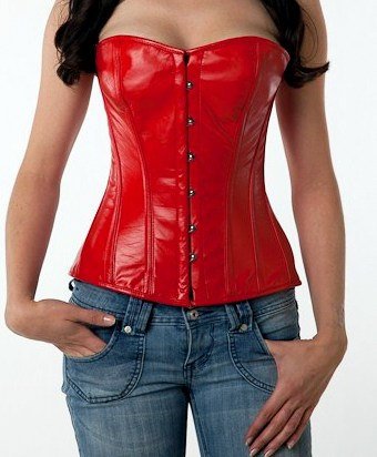Real leather classic overbust steel-boned authentic heavy corset, different  colors