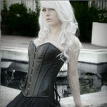 Classic overbust real leather steel-boned authentic heavy corset, different colors.