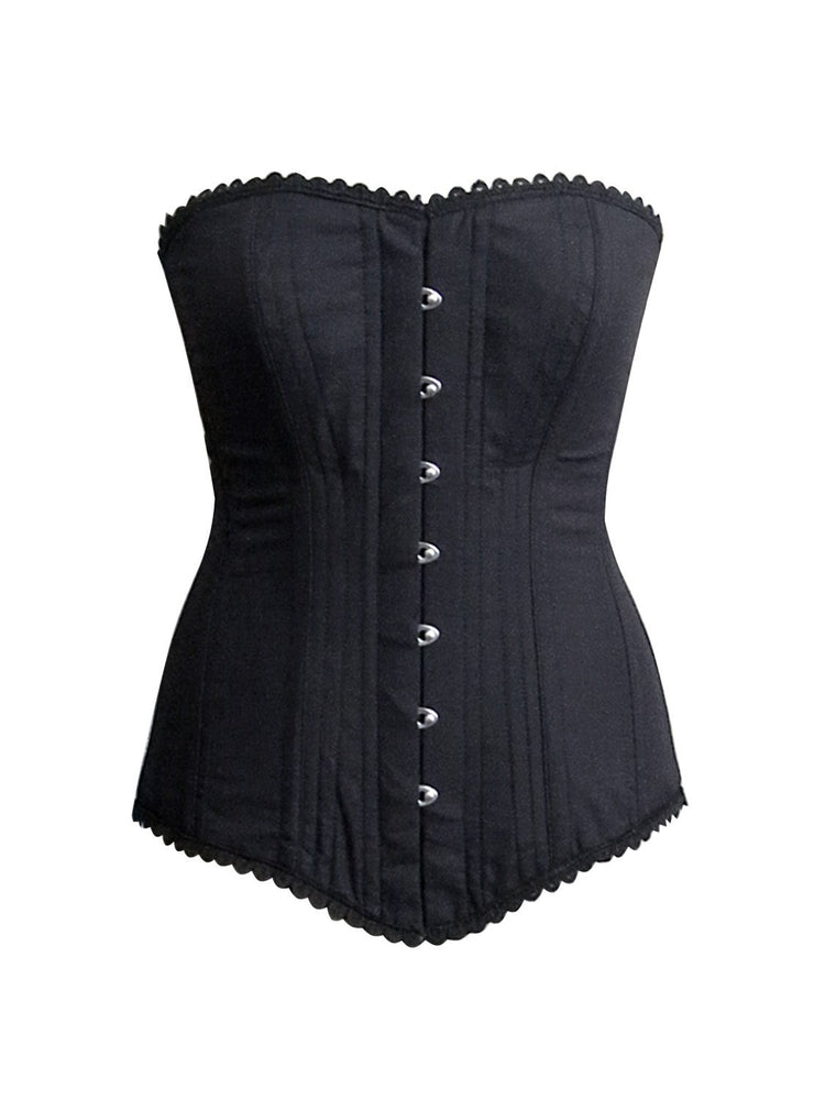 The set of 2 overbust corsets: black and white, you save 25%. Steelbone custom made corset, gothic, steampunk, bespoke, victorian Corsettery