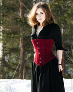 Classic victorian underbust fake suede corset, black, maroon, brown available. Historical, gothic, steampunk, victorian, prom, waisttraining