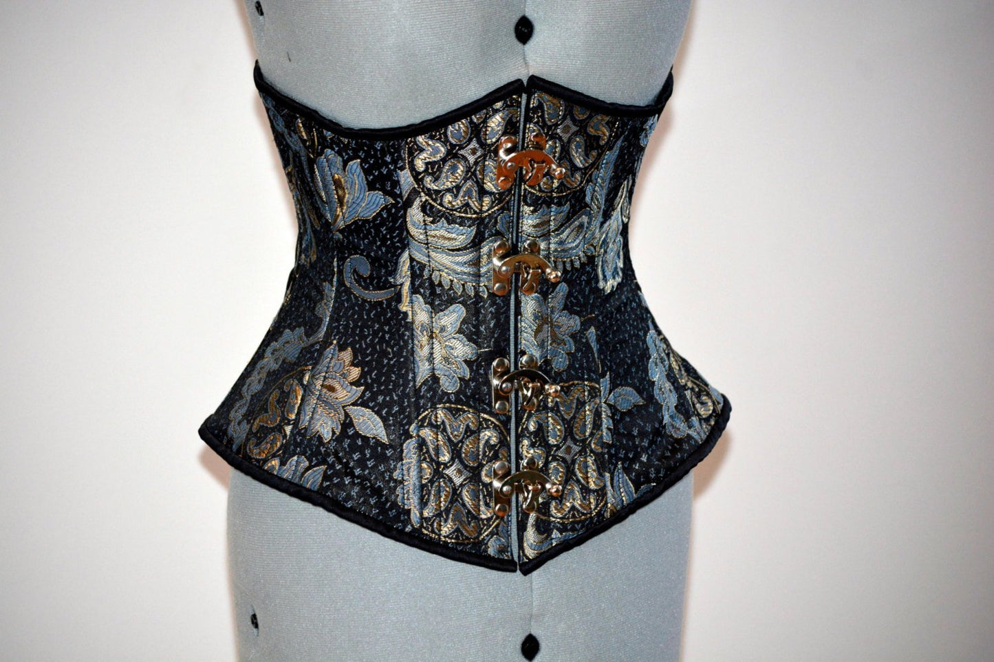 The Ramona Corset. Bespoke high quality authentic peplum style corset from  cotton on steel bones, vintage, wedding, victorian corset.