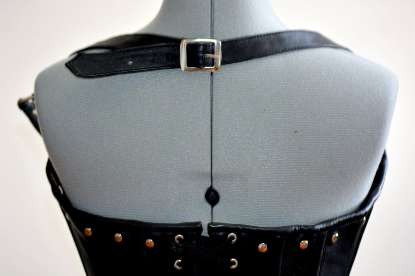 Authentic cotton corset: vintage pink cotton overbust corset