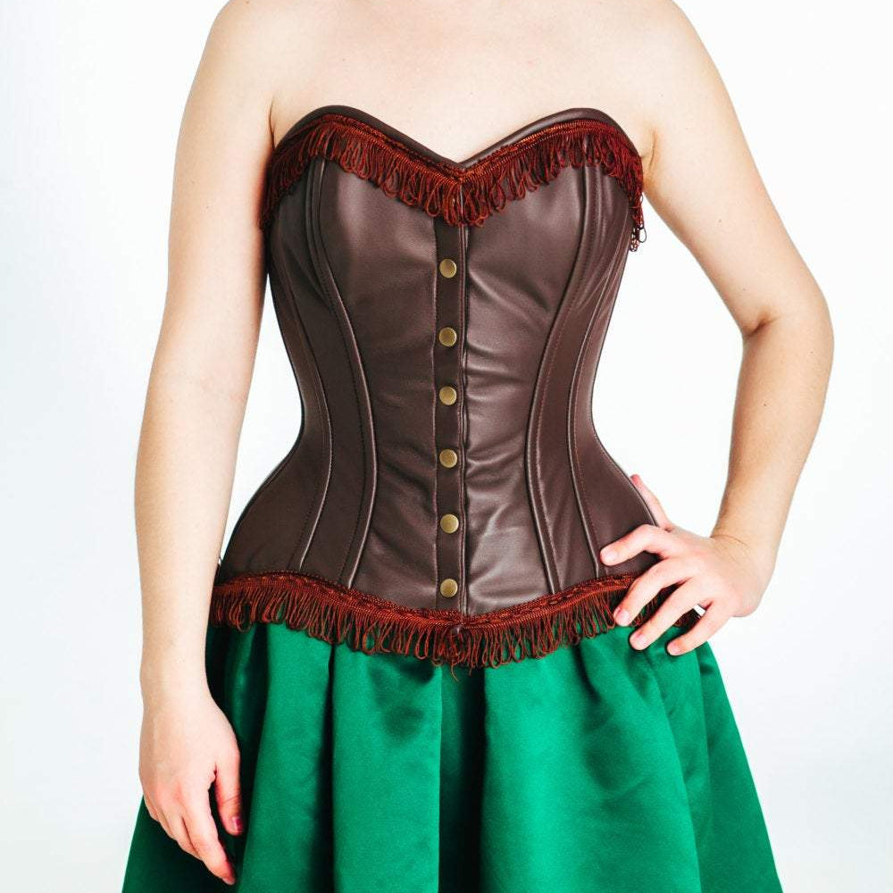 
                  
                    Brown real leather exclusive corset from Corsettery Western Collection Corsettery
                  
                
