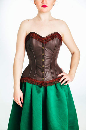 Brown real leather exclusive corset from Corsettery Western Collection –  Corsettery Authentic Corsets USA