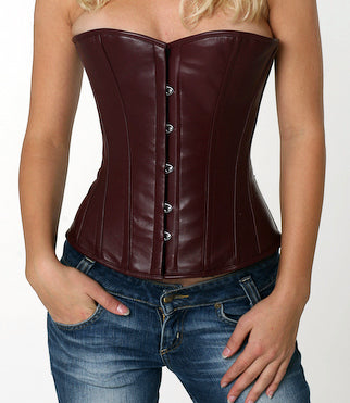 
                  
                    Real leather halfbust steel-boned authentic heavy corset, different colors, waist training corset. Corsettery
                  
                